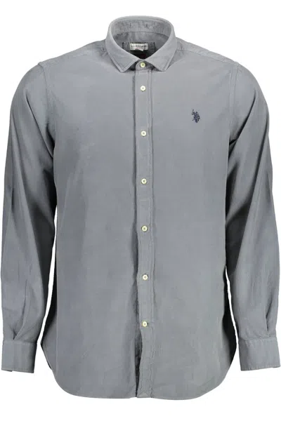 U.s. Polo Assn Blue Cotton Shirt In Gray