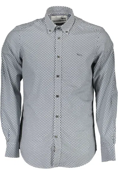 Harmont & Blaine Blue Cotton Shirt In Gray