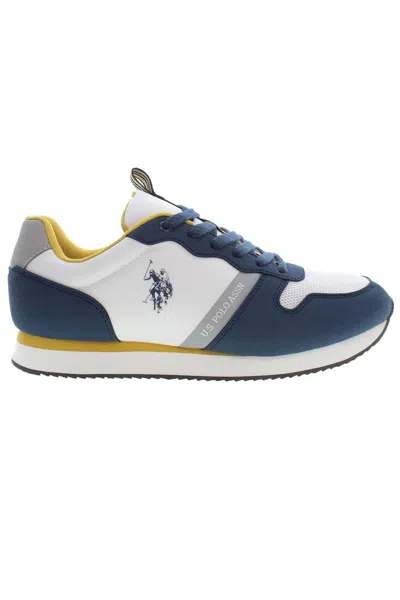 U.s. Polo Assn Blue Polyester Trainer In Multi