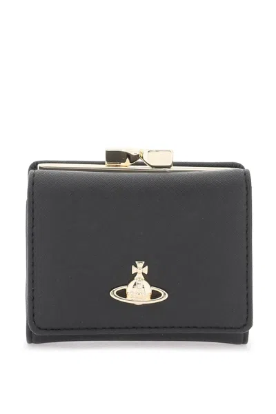 Vivienne Westwood Leather Wallet In Nero