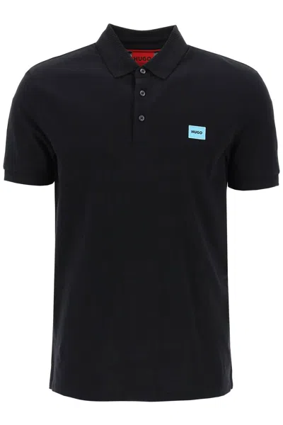 Hugo Dereso232 Mens Cotton-pique Slim-fit Polo Shirt In Black 009