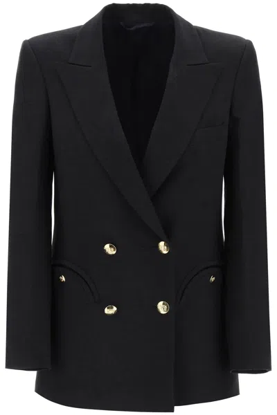 Blazé Milano Everyday Rox Star Double-breasted Blazer In Nero