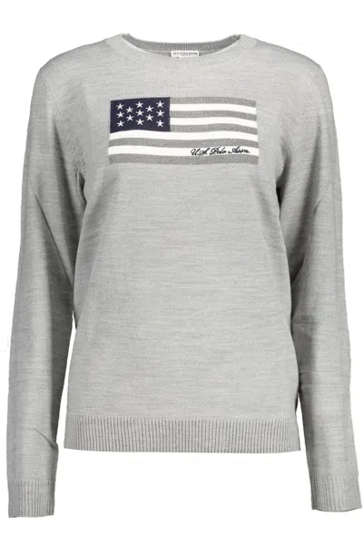 U.s. Polo Assn Gray Nylon Sweater In Grey