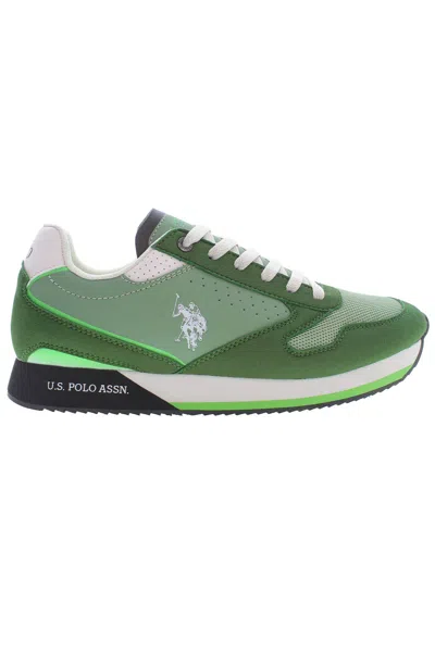 U.s. Polo Assn Green Polyester Trainer