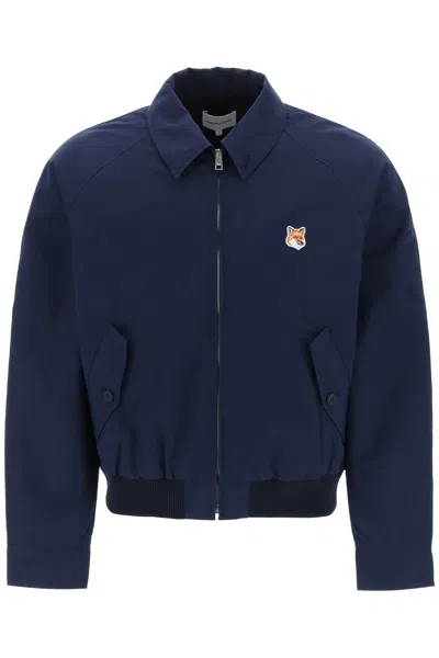 Maison Kitsuné Harrington Jacket In Blu