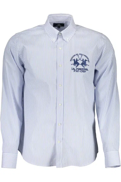 La Martina Light Blue Cotton Shirt