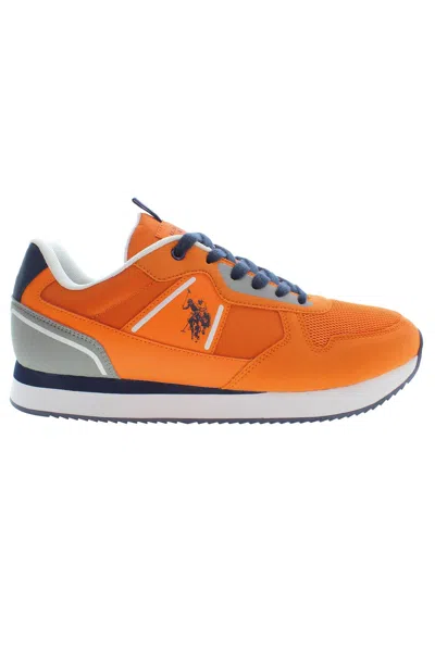 U.s. Polo Assn U. S. Polo Assn. Polyester Men's Sneaker In Orange