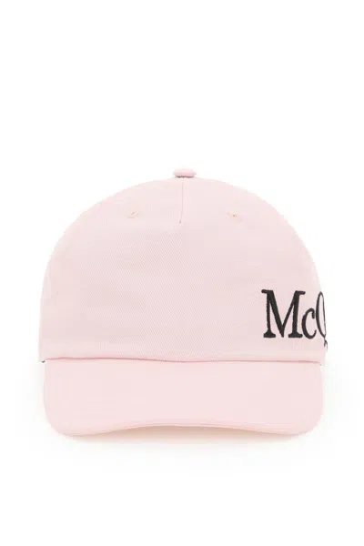 Alexander Mcqueen Oversized Logo Baseball Cap Men In Rosa