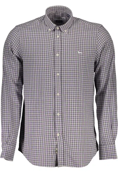 Harmont & Blaine Purple Cotton Shirt In Gray