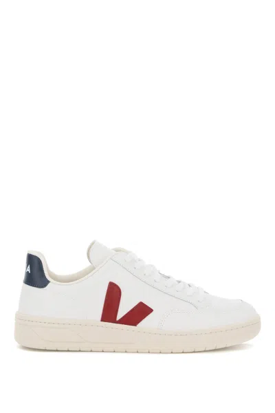 Veja V-12 Leather Sneaker In Bianco