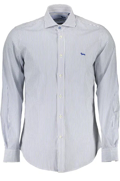Harmont & Blaine White Cotton Shirt In Blue