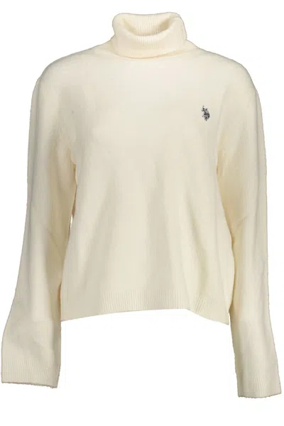 U.s. Polo Assn White Nylon Sweater In Neutral