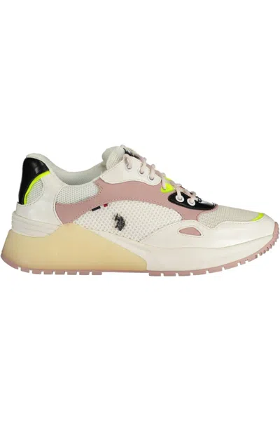 U.s. Polo Assn White Polyester Trainer