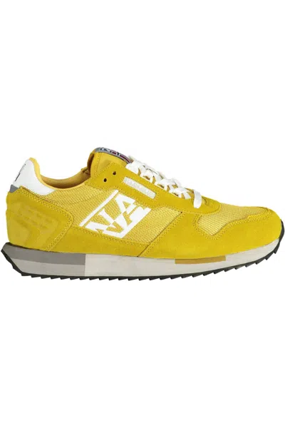 Napapijri Yellow Polyester Sneaker In White