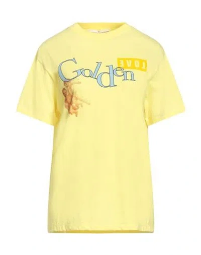 Golden Goose Woman T-shirt Yellow Size S Cotton