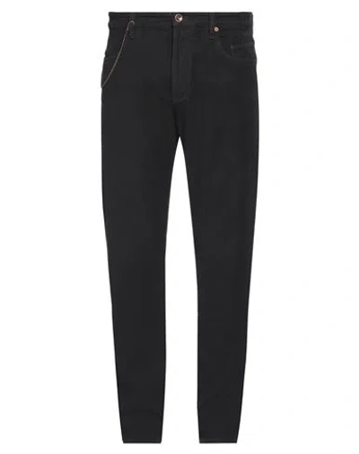 Siviglia Man Pants Steel Grey Size 35 Cotton, Polyester, Elastane In Black