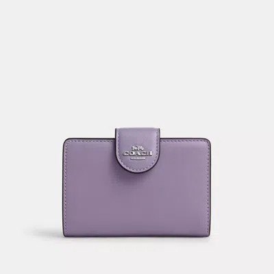 Coach Outlet Medium Corner Zip Wallet In Purple