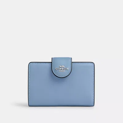 Coach Outlet Medium Corner Zip Wallet In Blue