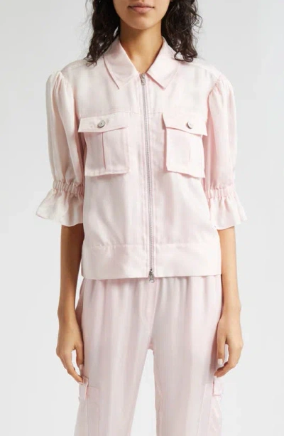 Cinq À Sept Women's Holly Puff-sleeve Utility Jacket In Icy Pink