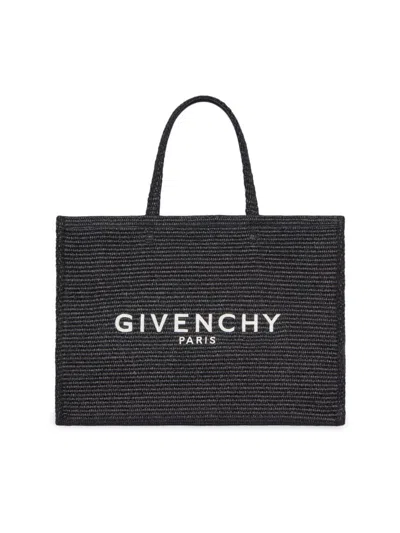 Givenchy Women's Medium G-tote Bag In Raffia In Black