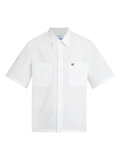 Off-white Logo Cotton Shirt In White