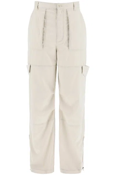 Acne Studios Ecru Beige Cargo Pant In Ivory White