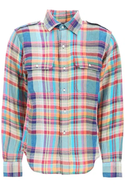 Polo Ralph Lauren Madras Patterned Shirt With In Multicolor