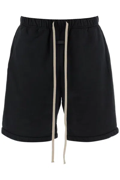 Fear Of God Cotton Terry Sports Bermuda Shorts In Black