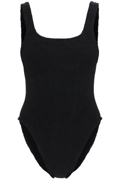 Hunza G . Square Neck Swimsuit In 黑色的