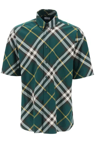 Burberry Cotton Shirt In Green