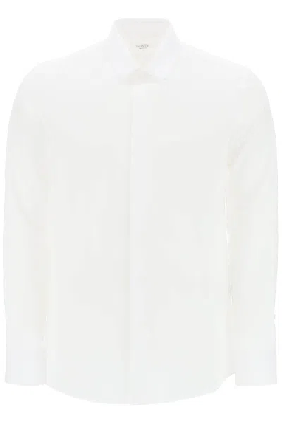 Valentino Garavani Rockstud Unlimited Slim Fit Shirt In White