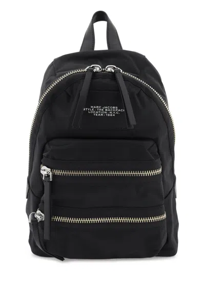 Marc Jacobs The Biker Nylon Medium Backpack In 黑色的