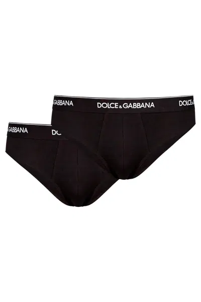 Dolce & Gabbana Underwear Briefs Bi Pack In 黑色的