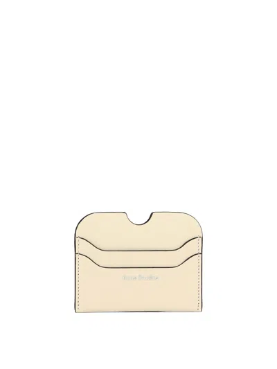 Acne Studios Card Holder With Logo In 白色的