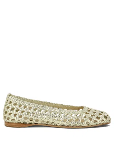 Paloma Barceló "shell" Ballet Flats In Gold