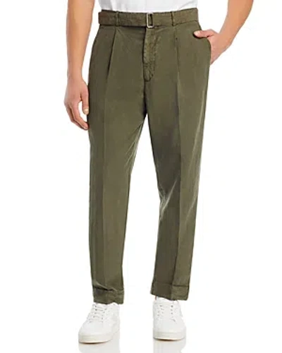 Officine Generale Khaki Hugo Trousers In Olive Night