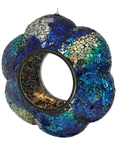 Sunnydaze Outdoor Hanging Bird Feeder Indigo Glass In Blue