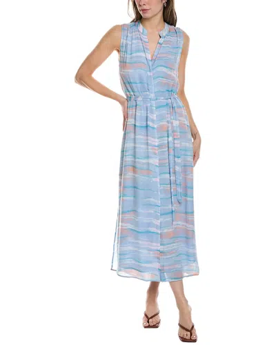 Bella Dahl Sleeveless Pleat Front Maxi Dress In Multi