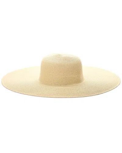 Surell Accessories Large Paper Straw Floppy Picture Hat In Brown