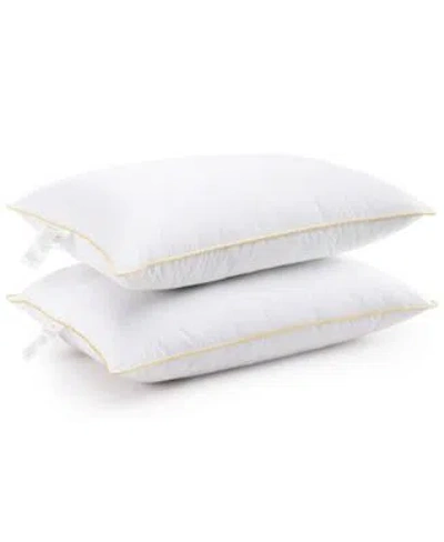 Cheer Collection Pack Of Two Hollow Fiber Pillow In White,gold