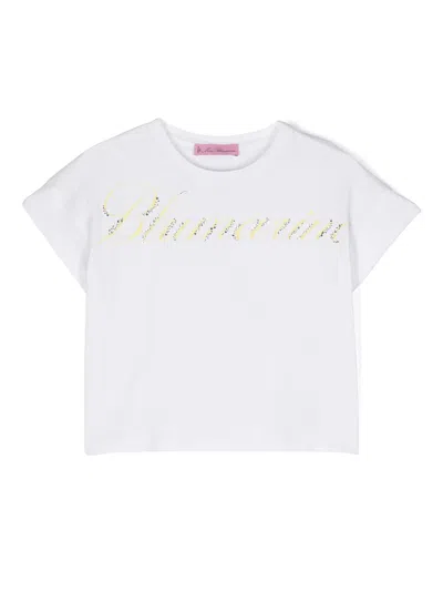 Miss Blumarine T-shirt Con Logo In White