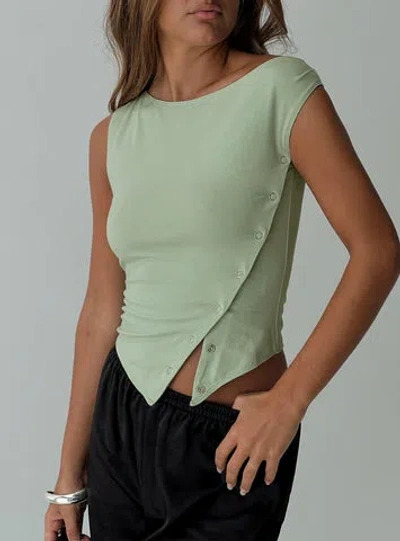 Princess Polly Karre Off The Shoulder Top In Green