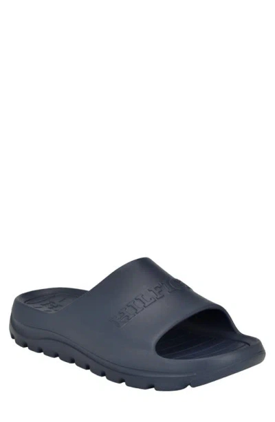 Tommy Hilfiger Men's Gager Fashion Pool Slides In Dark Blue