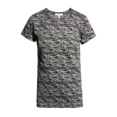 Rag & Bone All Over Camo Cotton Short Sleeve T-shirt In Grey Multi