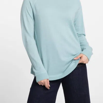 Kinross Round-hem Cashmere Sweatshirt In Blue