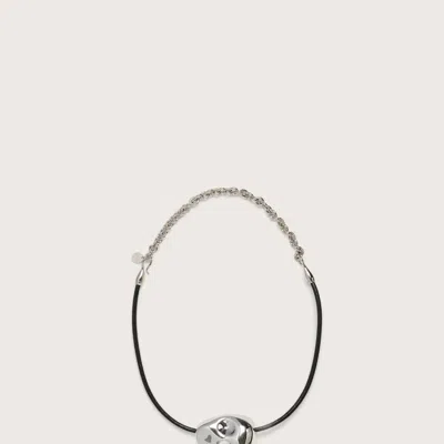 Cult Gaia Cleo Pendant Choker Necklace, 16.75 In Grey