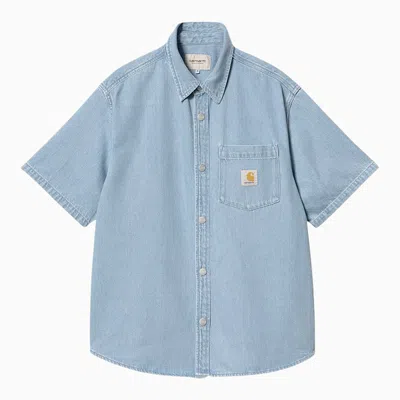 Carhartt Wip S/s Ody Shirt In Blue Denim