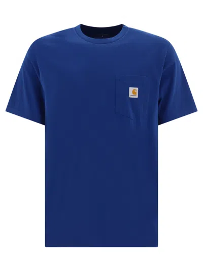 Carhartt Wip T Shirt With Pocket In Blue