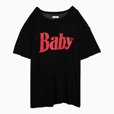 Erl Baby Black Crew Neck T Shirt In Schwarz