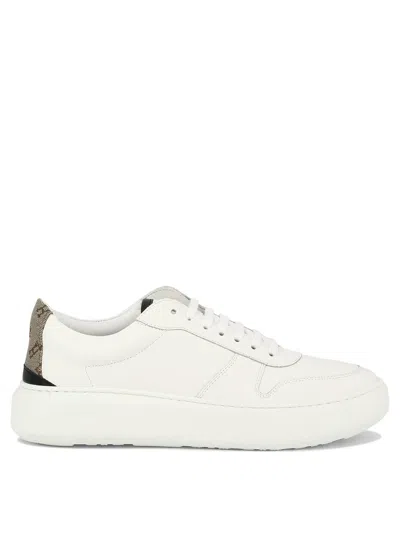 Herno Leather Lace-up Sneakers In White